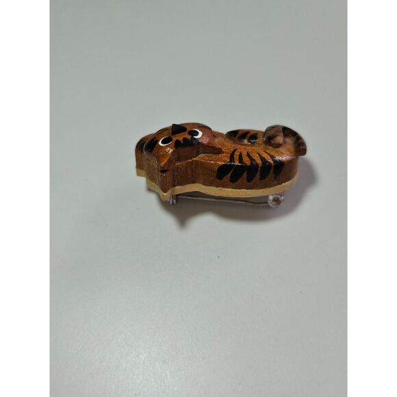 Vintage wooden cat brooch - Picture 7 of 9